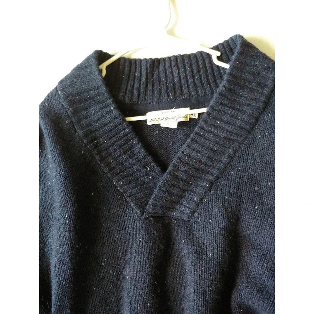 LOGG H&M Sweater Mens XL Blue Pullover Long Sleeve Wool Navy Outdoor